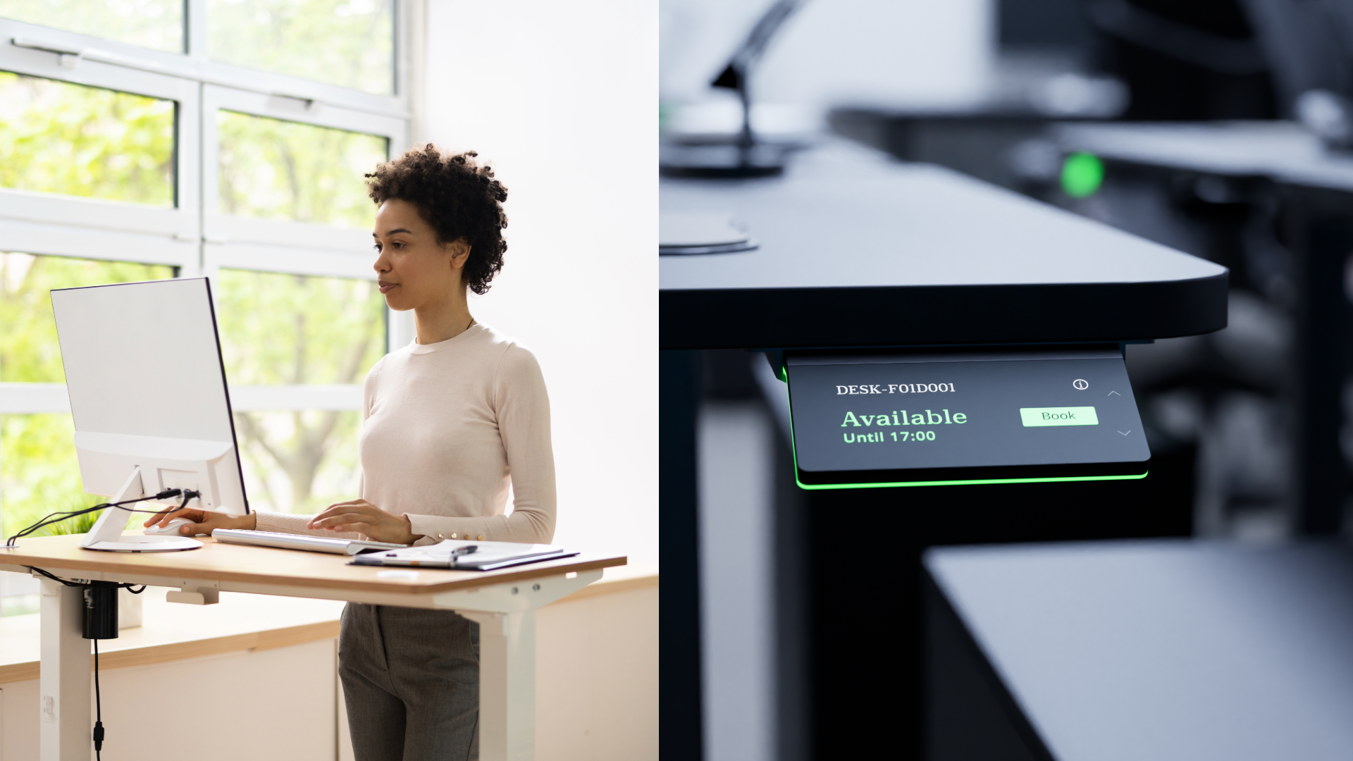 Humly Booking Device can be used for desk control. 